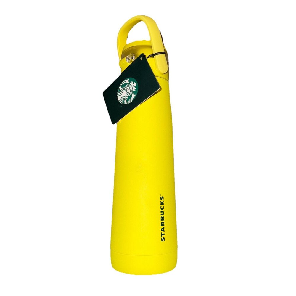 Starbucks Tumbler Bottle Stainless Steel Summer Europe Jolt Yellow 16oz NEW